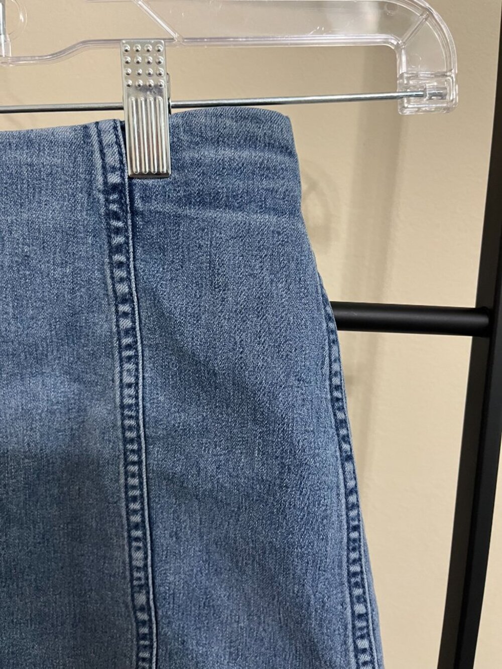 Free People Denim Mini Skirt Blue Size 0 Boho Casual - Picture 4 of 9